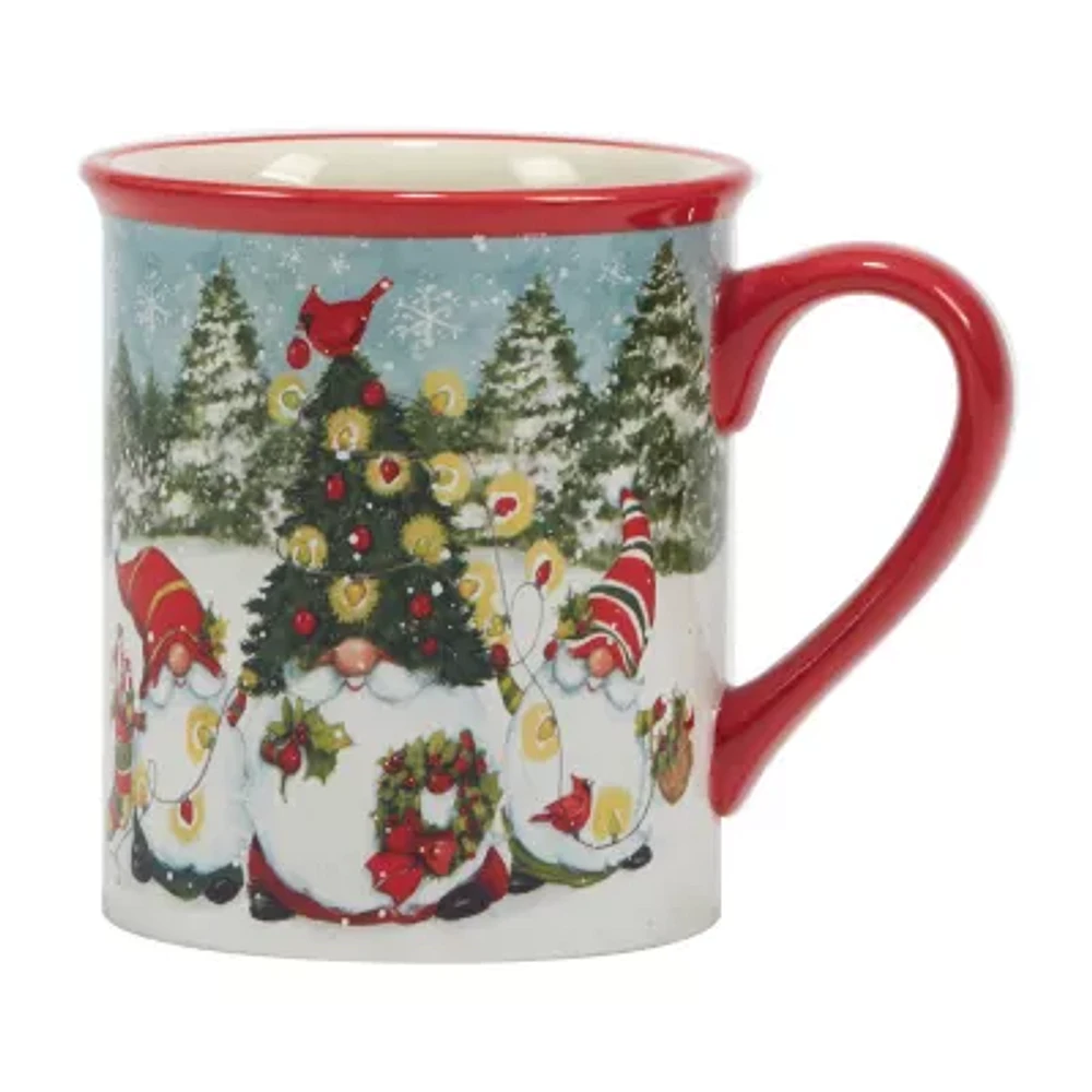 Certified International Christmas Gnomes 4-pc. Coffee Mug