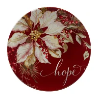 Certified International Winters Joy 4-pc. Earthenware Dessert Plate