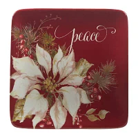 Certified International Winters Joy 4-pc. Earthenware Appetizer Plate