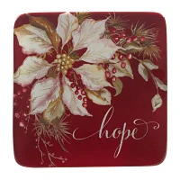 Certified International Winters Joy 4-pc. Earthenware Appetizer Plate