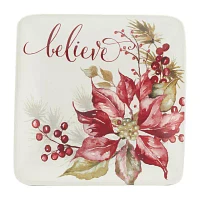 Certified International Winters Joy 4-pc. Earthenware Appetizer Plate