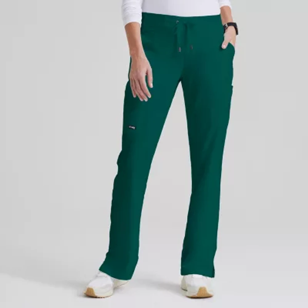 Grey's Anatomy™ by Barco Classic 4277 Mia 6-Pocket Mid-Rise Straight Leg Womens Petite Scrub Pant