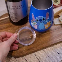 Disney Collection 10 Oz Tumbler With Lid Lilo & Stitch Tumbler Glass