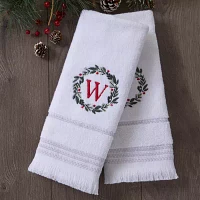 Skl Home Wreath Monogram Letter W 2-pc. Hand Towel