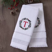 Skl Home Wreath Monogram Letter T 2-pc. Hand Towel