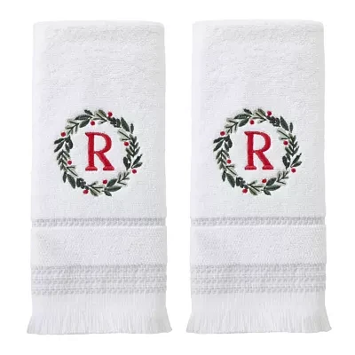 Skl Home Wreath Monogram Letter R 2-pc. Hand Towel