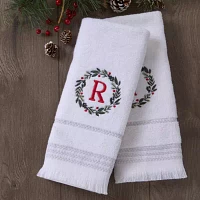 Skl Home Wreath Monogram Letter R 2-pc. Hand Towel