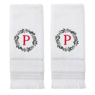 Skl Home Wreath Monogram Letter P 2-pc. Hand Towel