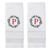 Skl Home Wreath Monogram Letter P 2-pc. Hand Towel