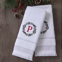 Skl Home Wreath Monogram Letter P 2-pc. Hand Towel