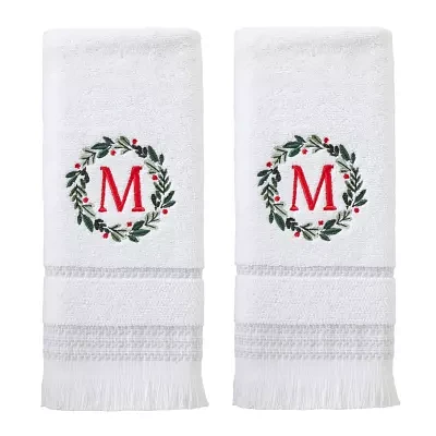 Skl Home Wreath Monogram Letter 2-pc. Hand Towel