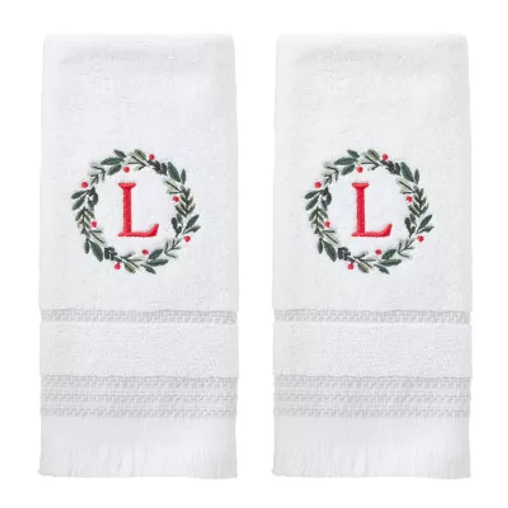 Skl Home Wreath Monogram Letter L 2-Pack 2-pc. Hand Towel