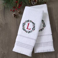 Skl Home Wreath Monogram Letter L 2-Pack 2-pc. Hand Towel