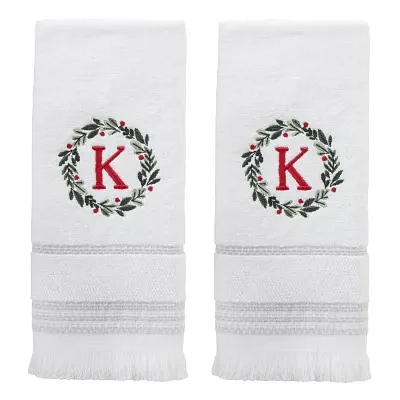 Skl Home Wreath Monogram Letter K 2-pc. Hand Towel