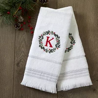 Skl Home Wreath Monogram Letter K 2-pc. Hand Towel