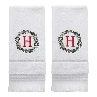 Skl Home Wreath Monogram Letter H 2-pc. Hand Towel