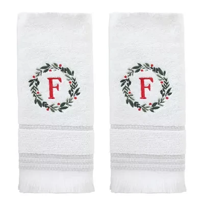 Skl Home Wreath Monogram Letter A 2-pc. Hand Towels