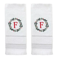 Skl Home Wreath Monogram Letter F 2-pc. Hand Towel