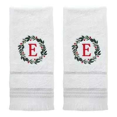 Skl Home Wreath Monogram Letter E 2-pc. Hand Towel