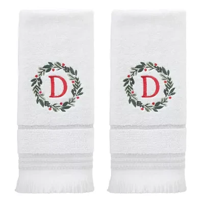 Skl Home Wreath Monogram Letter D 2-pc. Hand Towel