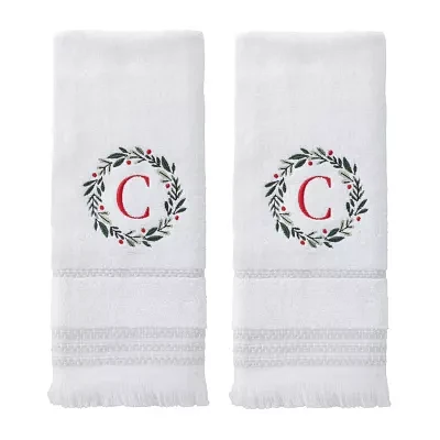 Skl Home Wreath Monogram Letter C 2-Pack 2-pc. Hand Towel