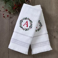 Skl Home Wreath Monogram Letter A 2-pc. Hand Towel