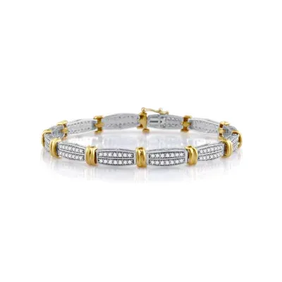 CT. T.W. Natural White Diamond 10K Gold 7.5 Inch Tennis Bracelet