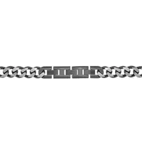 Stainless Steel 9 Inch Solid Curb Chain Bracelet