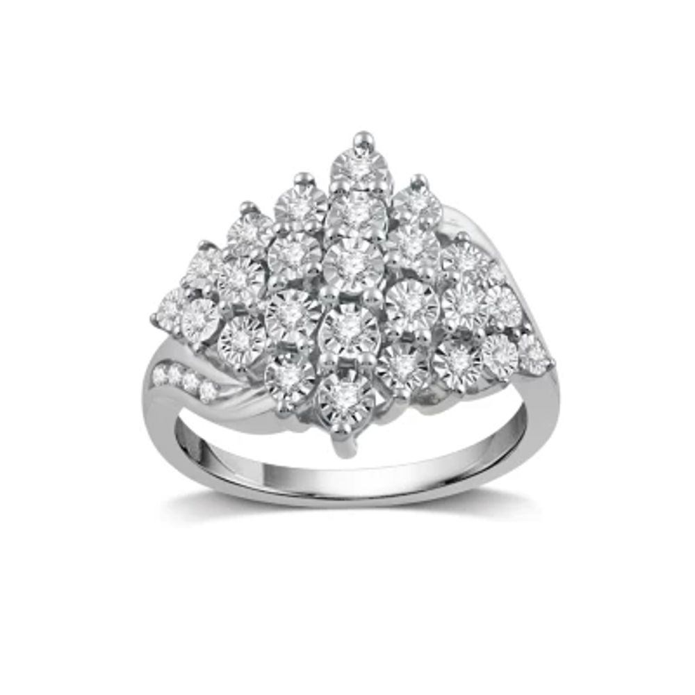 1/3 CT.T.W. Natural Diamond Cocktail Ring