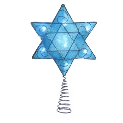 Kurt Adler 11" Hanukkah Shimmery Led Star " Tree Topper