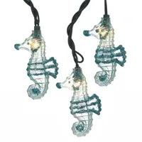 Kurt Adler Glittered Seahorse Light Set