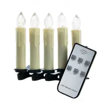 Kurt Adler Battery-Operated Flicker Flame Warm White LED Candle Light Set With Remote Control