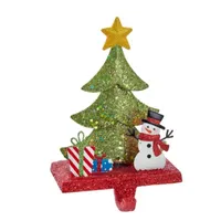 Kurt Adler 7.5" Christmas Tree Glitter Base Stocking Hanger