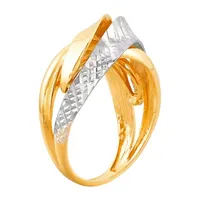 14K Two Tone Gold Band