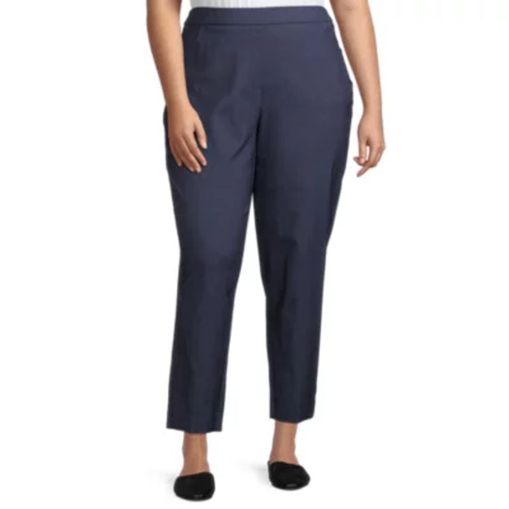 Alfred Dunner Classics Womens Mid Rise Slim Pant