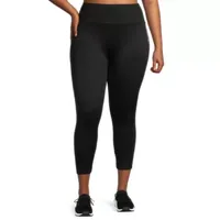 Sports Illustrated Seamless Womens Moisture Wicking 7/8 Ankle Leggings Plus