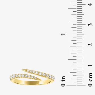 Diamond Addiction (G-H / Si2-I1) Womens 1/3 CT. T.W. Lab Grown White 10K Gold Delicate Midi  Stackable Ring