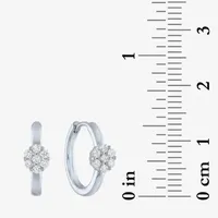 Diamond Blossom (G-H / Si2-I1) 1/4 CT. T.W. Lab Grown White Diamond Sterling Silver 15mm Hoop Earrings