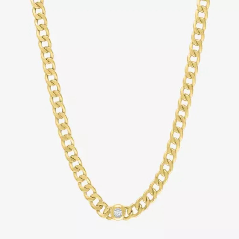 Diamond Addiction (G-H / Si2-I1) Womens Diamond Accent Lab Grown White Diamond 14K Gold Over Silver Pendant Necklaces