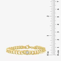 Diamond Addiction (G-H / Si2-I1) 14K Gold Over Silver 8 Inch Cuban Chain Bracelet