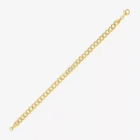 Diamond Addiction (G-H / Si2-I1) 14K Gold Over Silver 8 Inch Cuban Chain Bracelet