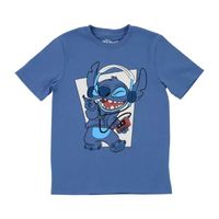 Disney Collection Little & Big Boys Crew Neck Short Sleeve Stitch Graphic T-Shirt