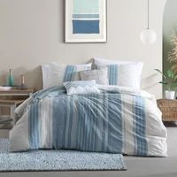 Swift Home Nenah Cotton Gauze Jacquard Waffle Stripes 3-pc. Midweight Down Alternative Comforter Set