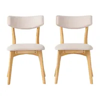 Chazz 2-pc. Upholstered Side Chair in Light Beige