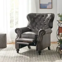 Walder Tufted Roll-Arm Recliner