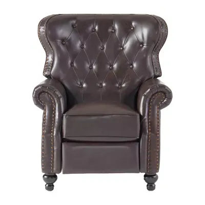 Walder Tufted Roll-Arm Recliner