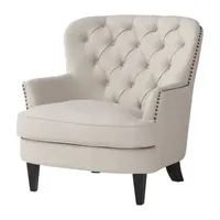 Tafton Tufted Chair + Ottoman Set