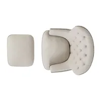 Tafton Tufted Chair + Ottoman Set