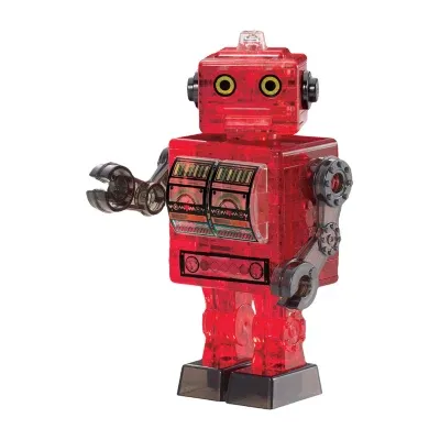 BePuzzled 3D Crystal Puzzle - Robot (Red): 39 Pcs
