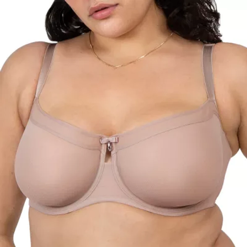 Curvy Couture Sheer Mesh Unlined Balconette-1611